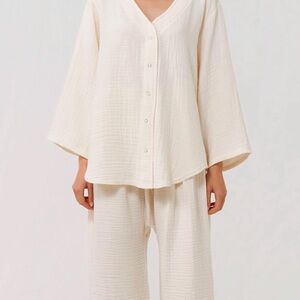 NEW NOTHING FITS BUT MODAL GAUZE NURSING SET
 S/M